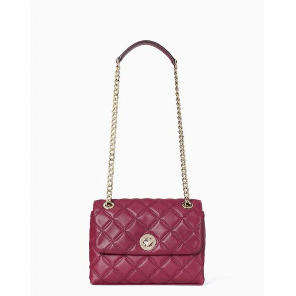 KATE SPADE NATALIA small FLAP shoulder Bag crossbody handbag red